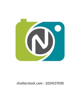 Camera Logo With Letter N