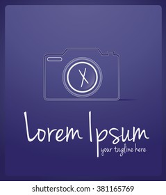 Camera Logo with letter X