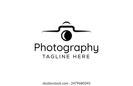 camera logo, modern photography signature logo icon vector