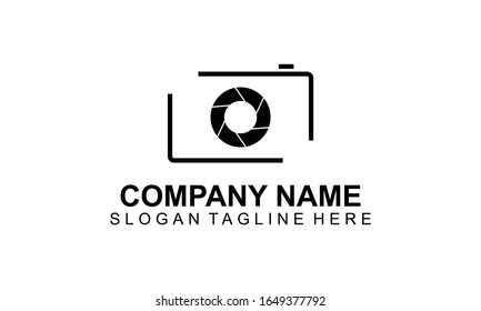 Logotipo de cámara, fotografía para ilustración vectorial de diseño