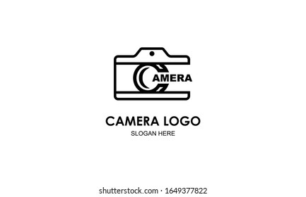 Logotipo de cámara, fotografía para ilustración vectorial de diseño
