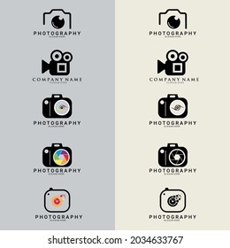 camera logo. camera photography logo icon vector template. Minimalist Simple Modern Camera Photography.