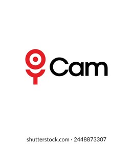 camera logo with a simple and abstract design for brand identity