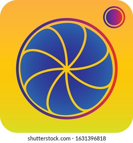 camera logo with swivel lens