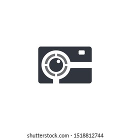 Camera logo template vector icon