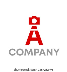 a camera logo vector design template sign