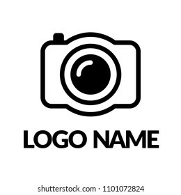 camera logo vector icon illustration
