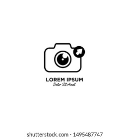 Camera logo vector icon illustration