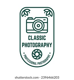 Camera logo vector icon illustration hipster vintage retro isolated on white background