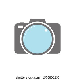 Camera logo vector illustration . Photo Camera icon in trendy design style. Photo Camera icon isolated on white background.	