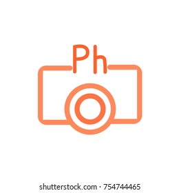Camera logo. Vector illustration for photographer and corporate style.