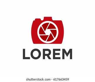 camera logo vector illustration template