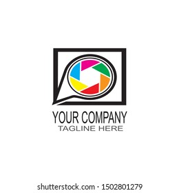CAMERA LOGO VECTOR ILUSTRATION TEMPLATE
