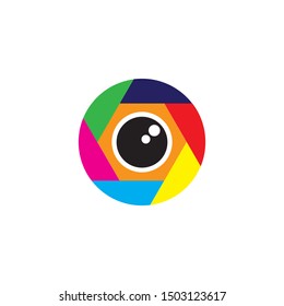 CAMERA LOGO VECTOR ILUSTRATION TEMPLATE