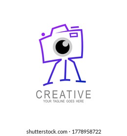 Camera logo, Vector logo for photographer