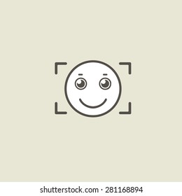 Camera, logo vector set. Trendy Hipster graphic collection Image emoticon. photo icon
