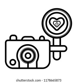  camera with love icon