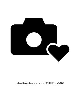 camera love icon or logo isolated sign symbol vector illustration - high quality black style vector icons
