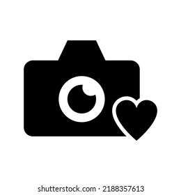 camera love icon or logo isolated sign symbol vector illustration - high quality black style vector icons
