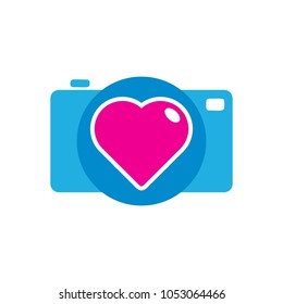 Camera Love Logo Icon Design