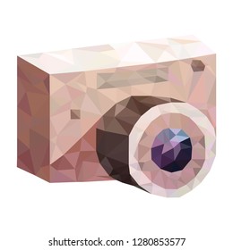 camera in low poly style