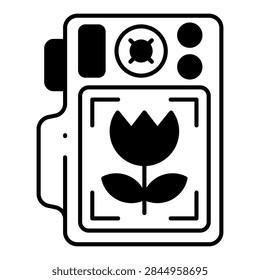 Camera Macro Mode Dualtone Icon Vector