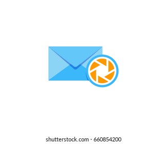 Camera Mail Icon Logo Design Element