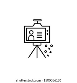 Camera man shooting streaming icon. Element of quit smoking icon