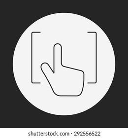 Camera manual focus line icon