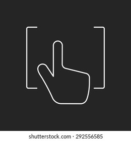 Camera manual focus line icon