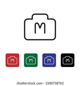Camera manual icon - Vector diferent color. Photo concept Vector diferent color illustration.