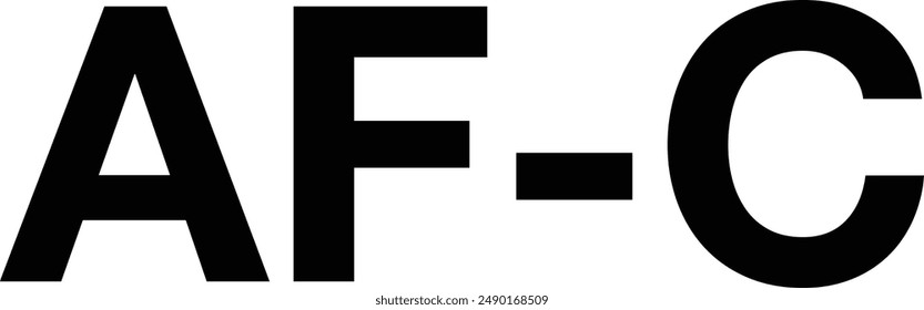 Camera Manual Mode, Auto Focus Continuous Servo flat black vector icon.