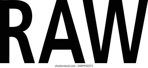 Modo manual de la cámara, icono de Vector negro plano Raw File.