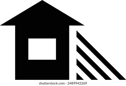 Camera Manual Mode, Shade flat black vector icon.