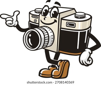 Kamera Maskottchen Cartoon mit einer Idee