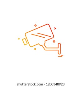 camera meanicons security surveillance icon vector design
