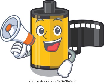 camera with megaphone roll mascot.