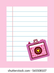 camera message note