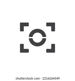 Camera Metering Mode vector icon. filled flat sign for mobile concept and web design. Matrix metering glyph icon. Symbol, logo illustration. Vector graphics