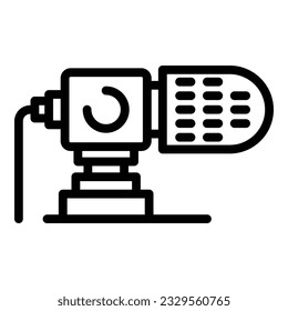 Camera mic icon outline vector. Studio equipment. Shoot video