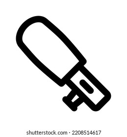 icono de micrófono de cámara, estilo de contorno, vector modificable