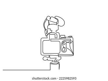 camera  microphone screen recording technological instrument drawing