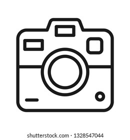 Camera minimal line icon. Stroke outline style. Vector. Isolate on white background.