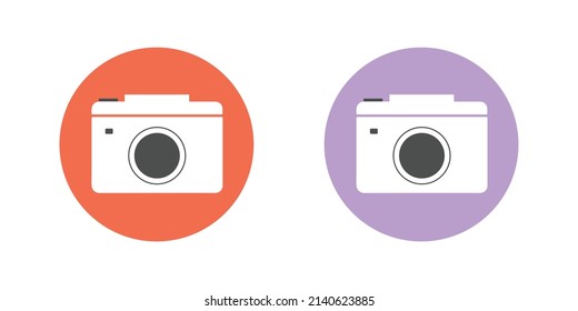 Camera minimal vector icon design isolated on white background in two different color concepts. Camera modern symbol vector eps10.