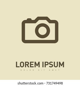Camera minimal vector icon. Device flat line icon for websites and mobile minimalistic flat design.
