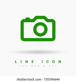 Camera minimal vector icon. Device flat line icon for websites and mobile minimalistic flat design.
