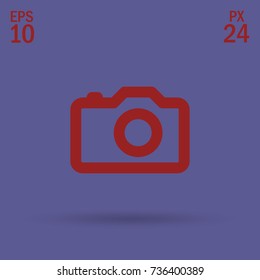 Camera minimal vector icon. Device flat line icon for websites and mobile minimalistic flat design.

