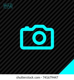 Camera minimal vector icon. Device flat line icon for websites and mobile minimalistic flat design.
