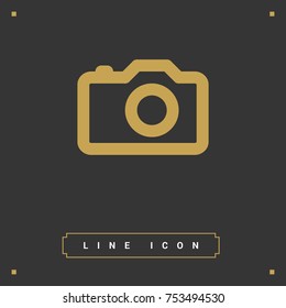 Camera minimal vector icon. Device flat line icon for websites and mobile minimalistic flat design.
