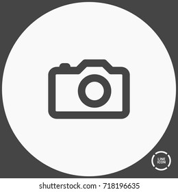 Camera minimal vector icon. Photo camera flat line icon for websites and mobile minimalistic flat design.
